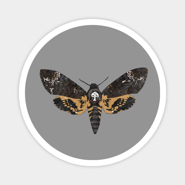 Death's Head Hawk Moth Magnet by emilywayland